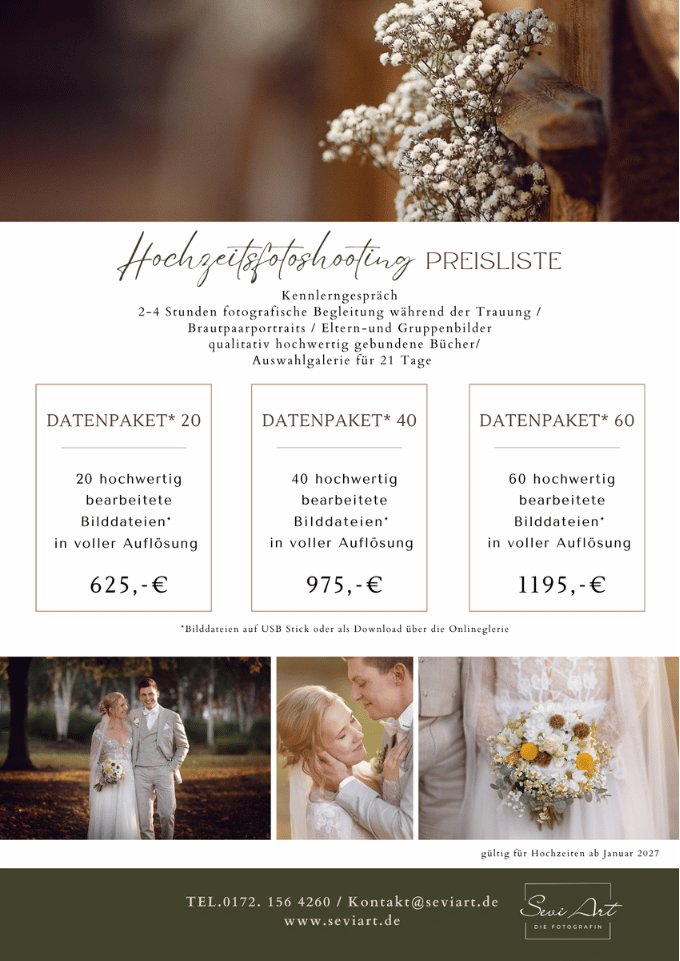 Wunderschöne Hochzeitsfotos von SeviArt